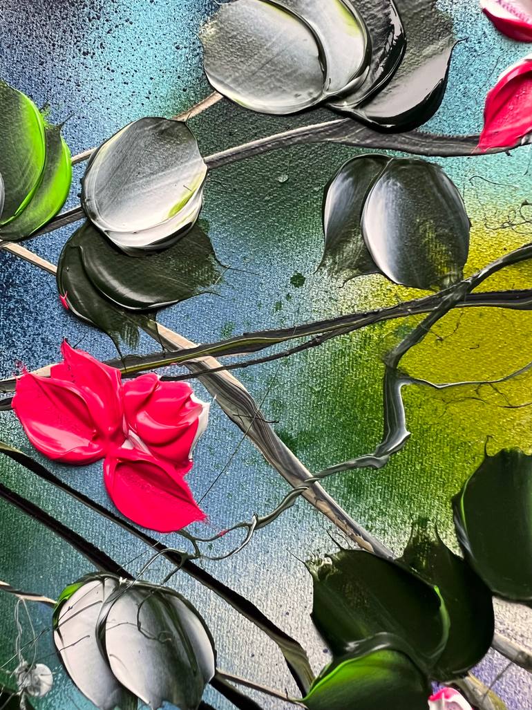 Original Abstract Floral Painting by Anastassia Skopp