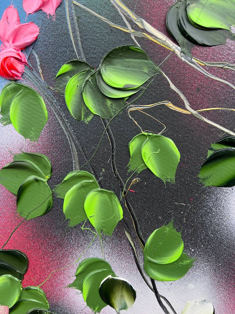 Original Abstract Floral Painting by Anastassia Skopp