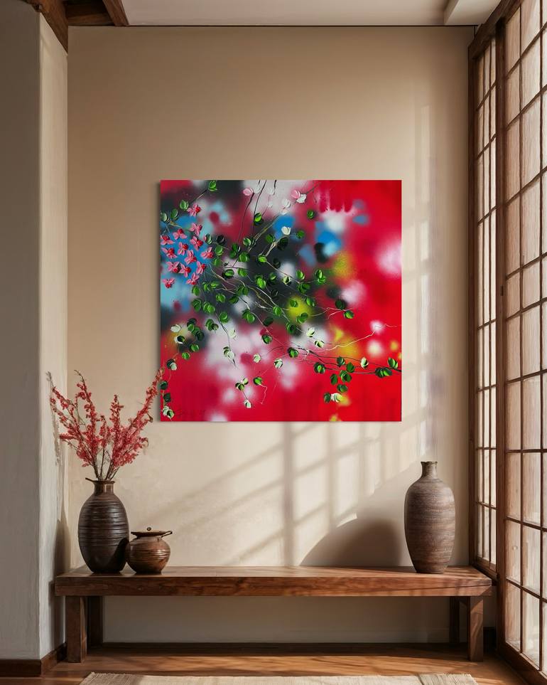 Original Abstract Floral Painting by Anastassia Skopp