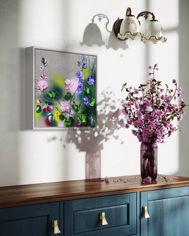 Original Abstract Floral Painting by Anastassia Skopp