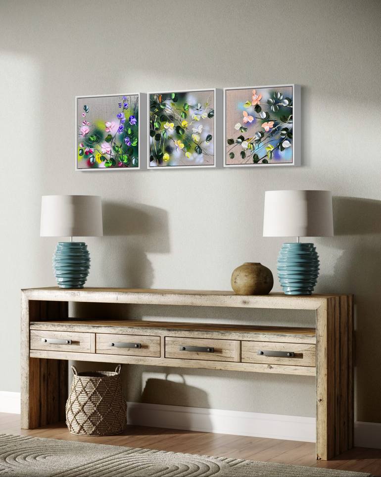 Original Abstract Floral Painting by Anastassia Skopp