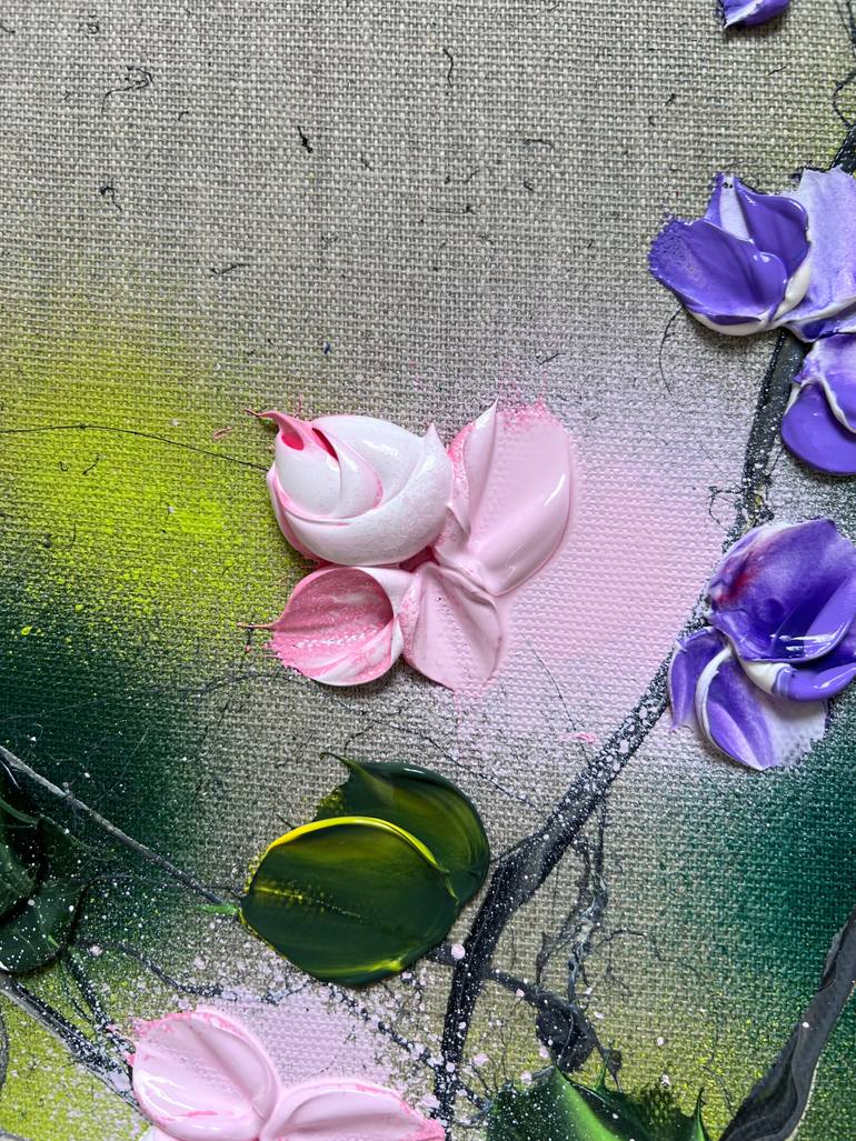 Original Abstract Floral Painting by Anastassia Skopp