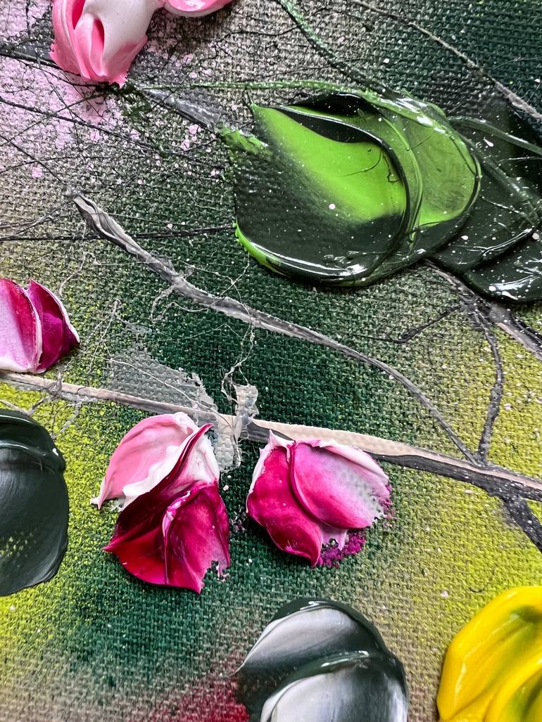 Original Abstract Floral Painting by Anastassia Skopp