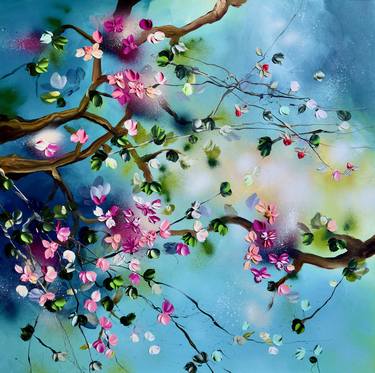 Original Abstract Floral Paintings by Anastassia Skopp