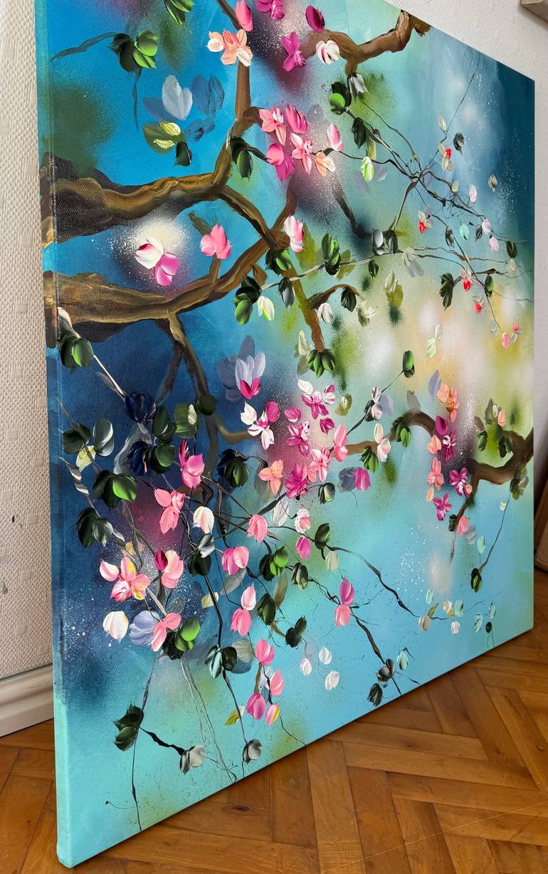 Original Abstract Floral Painting by Anastassia Skopp