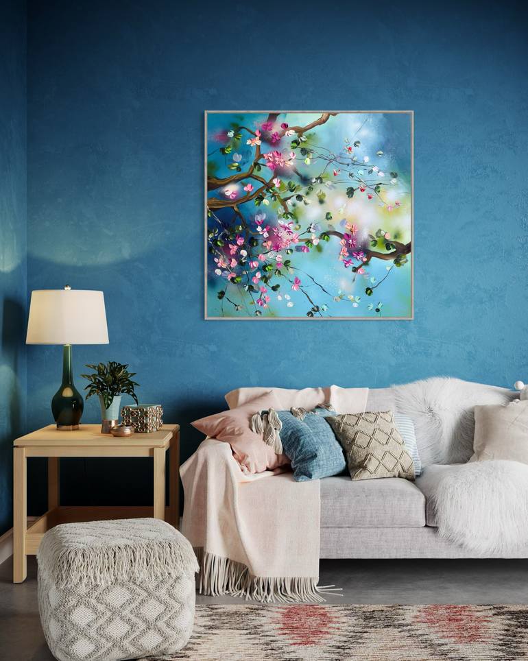 Original Abstract Floral Painting by Anastassia Skopp