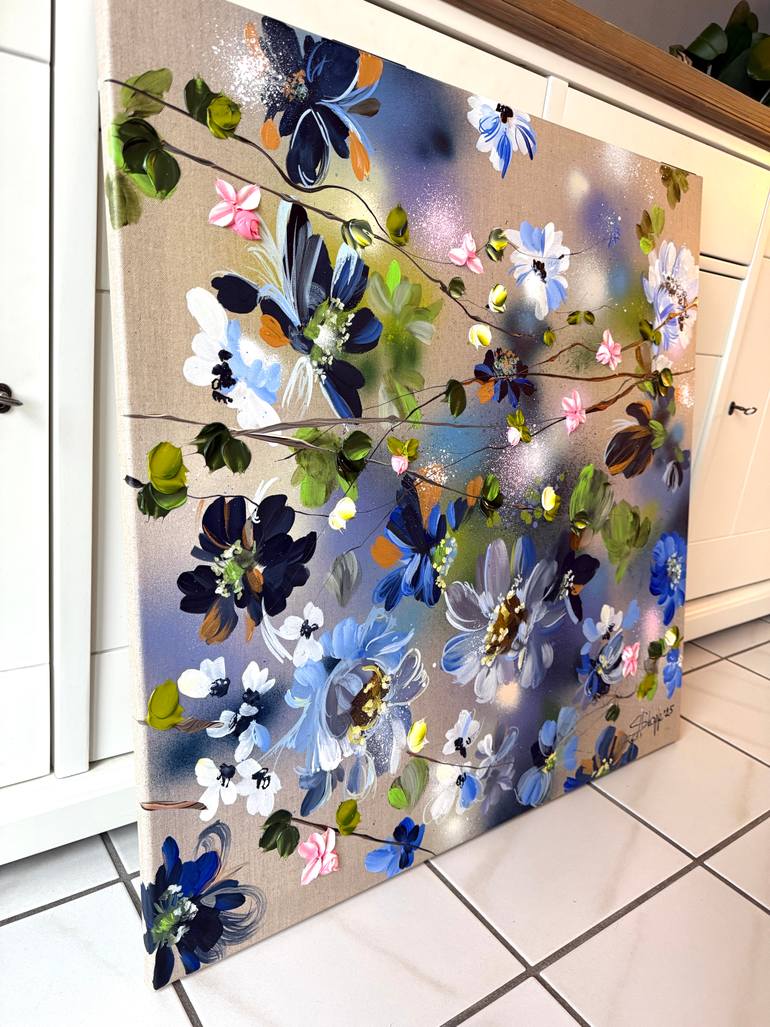 Original Abstract Floral Painting by Anastassia Skopp