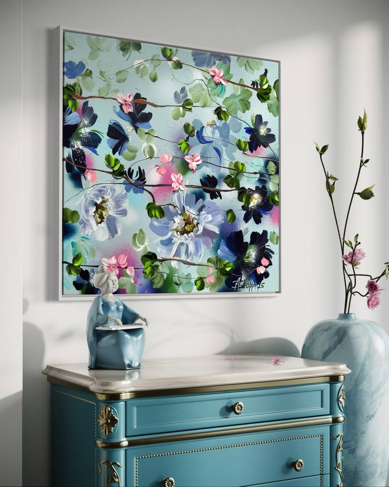Original Abstract Floral Painting by Anastassia Skopp