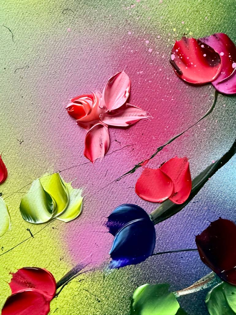 Original Abstract Floral Painting by Anastassia Skopp