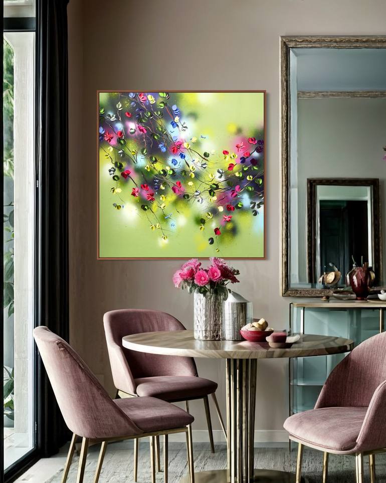 Original Abstract Floral Painting by Anastassia Skopp