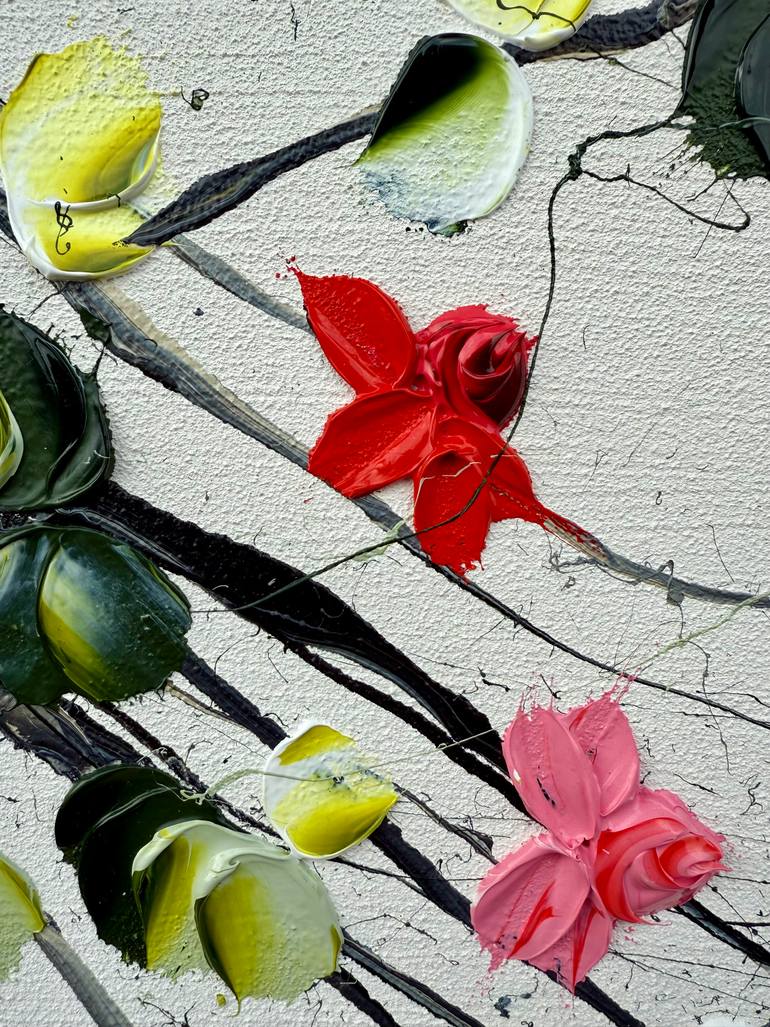 Original Abstract Floral Painting by Anastassia Skopp