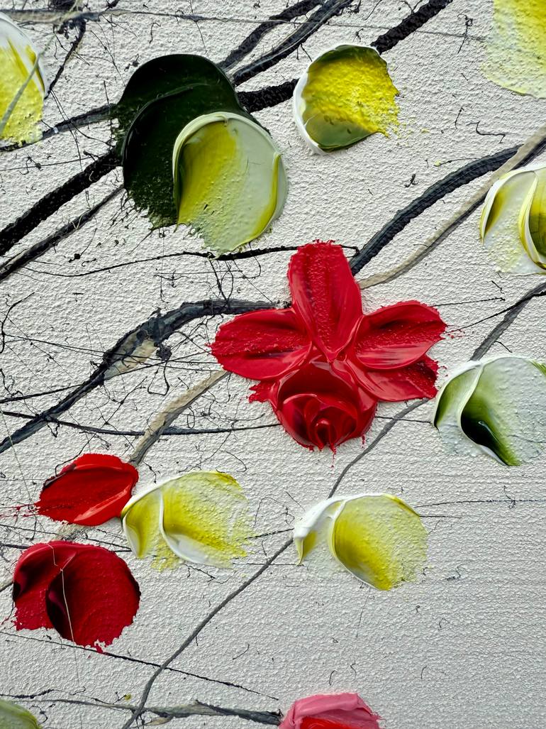 Original Abstract Floral Painting by Anastassia Skopp