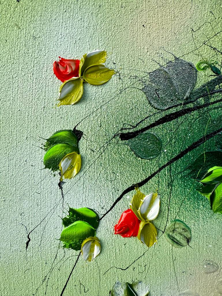 Original Abstract Floral Painting by Anastassia Skopp