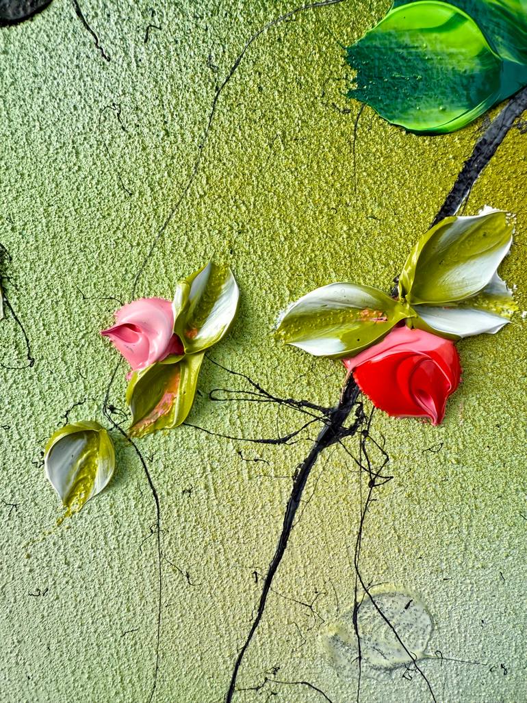 Original Abstract Floral Painting by Anastassia Skopp