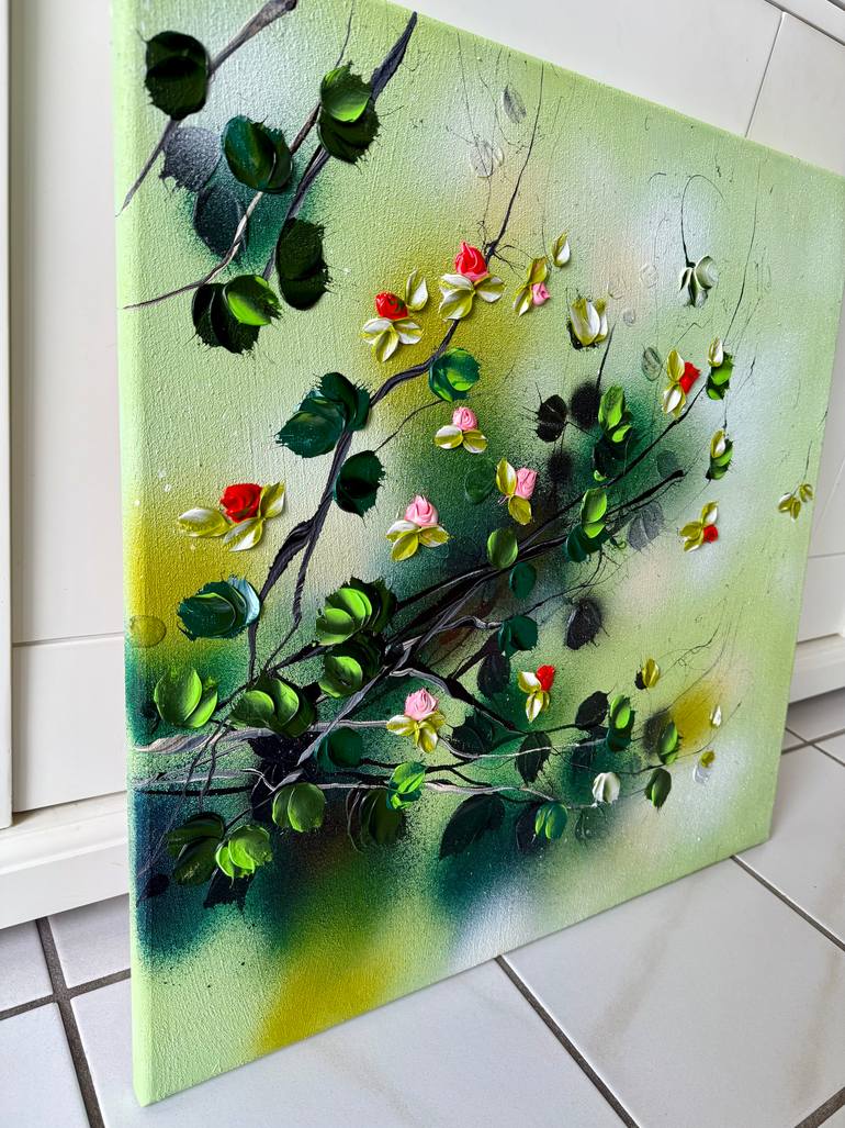 Original Abstract Floral Painting by Anastassia Skopp