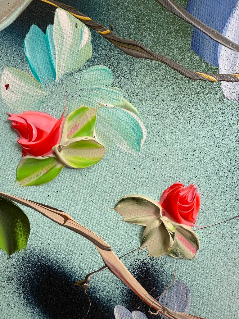 Original Abstract Floral Painting by Anastassia Skopp