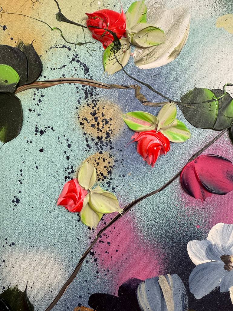 Original Abstract Floral Painting by Anastassia Skopp