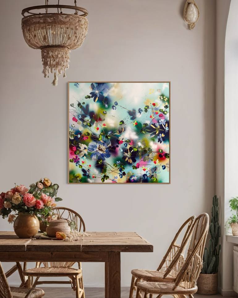 Original Abstract Floral Painting by Anastassia Skopp
