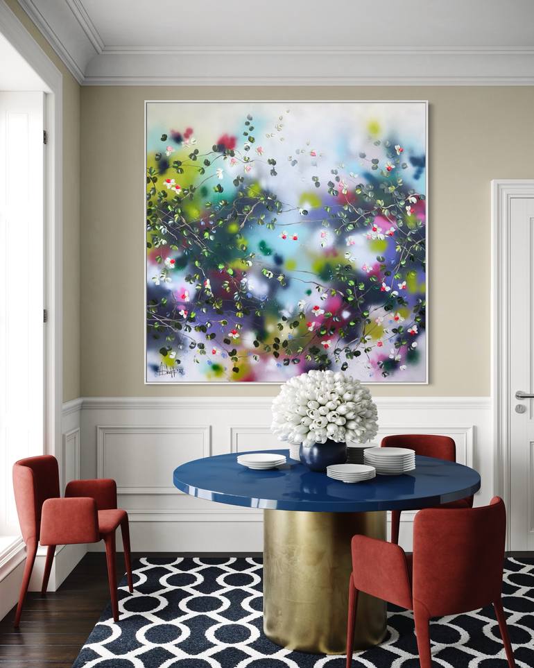 Original Abstract Garden Painting by Anastassia Skopp