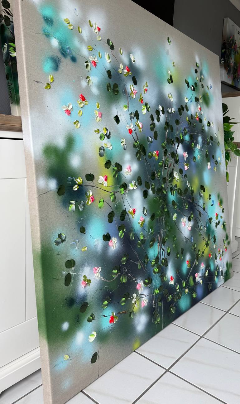 Original Abstract Garden Painting by Anastassia Skopp