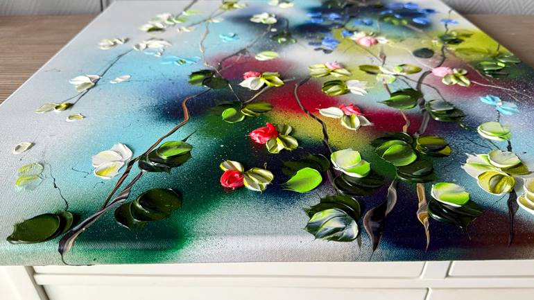 Original Abstract Floral Painting by Anastassia Skopp
