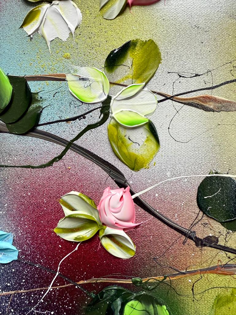 Original Abstract Floral Painting by Anastassia Skopp
