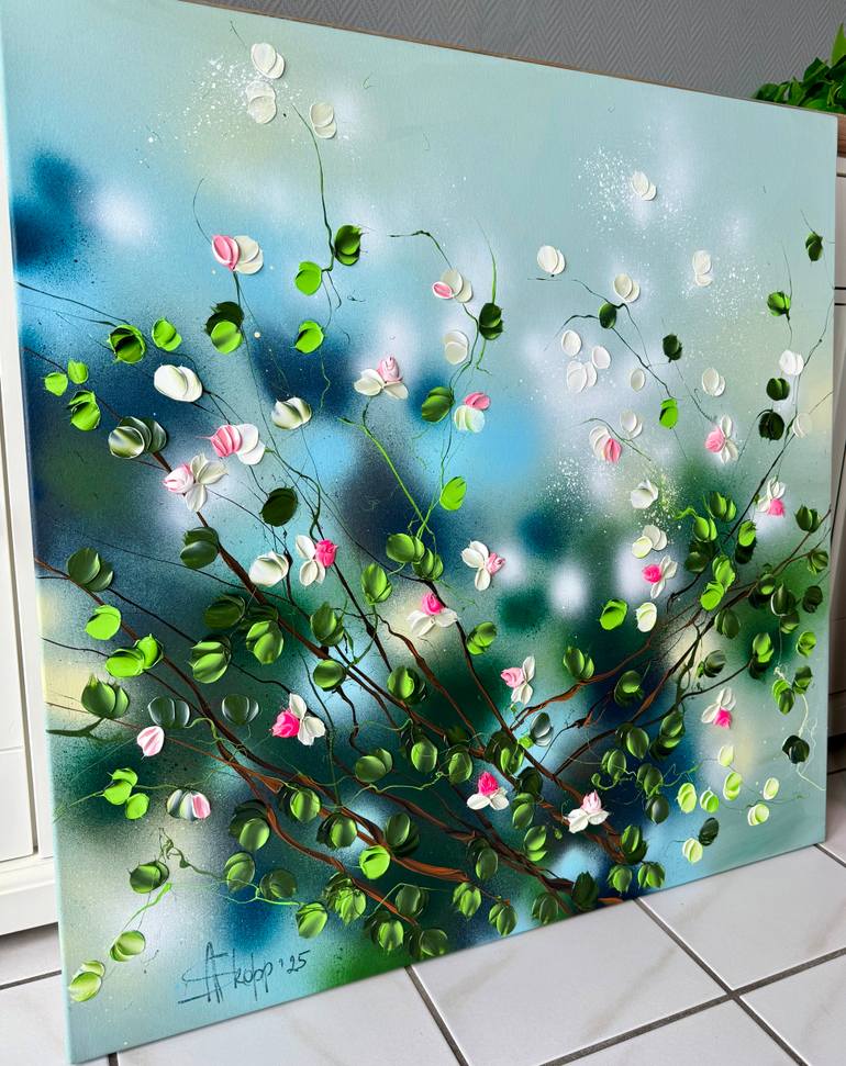 Original Abstract Floral Painting by Anastassia Skopp