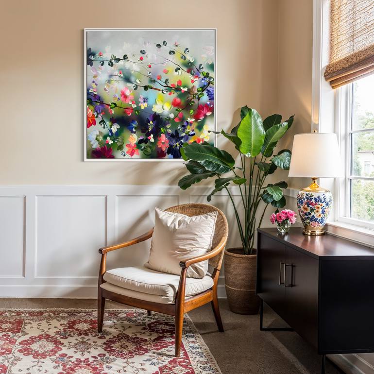 Original Abstract Floral Painting by Anastassia Skopp
