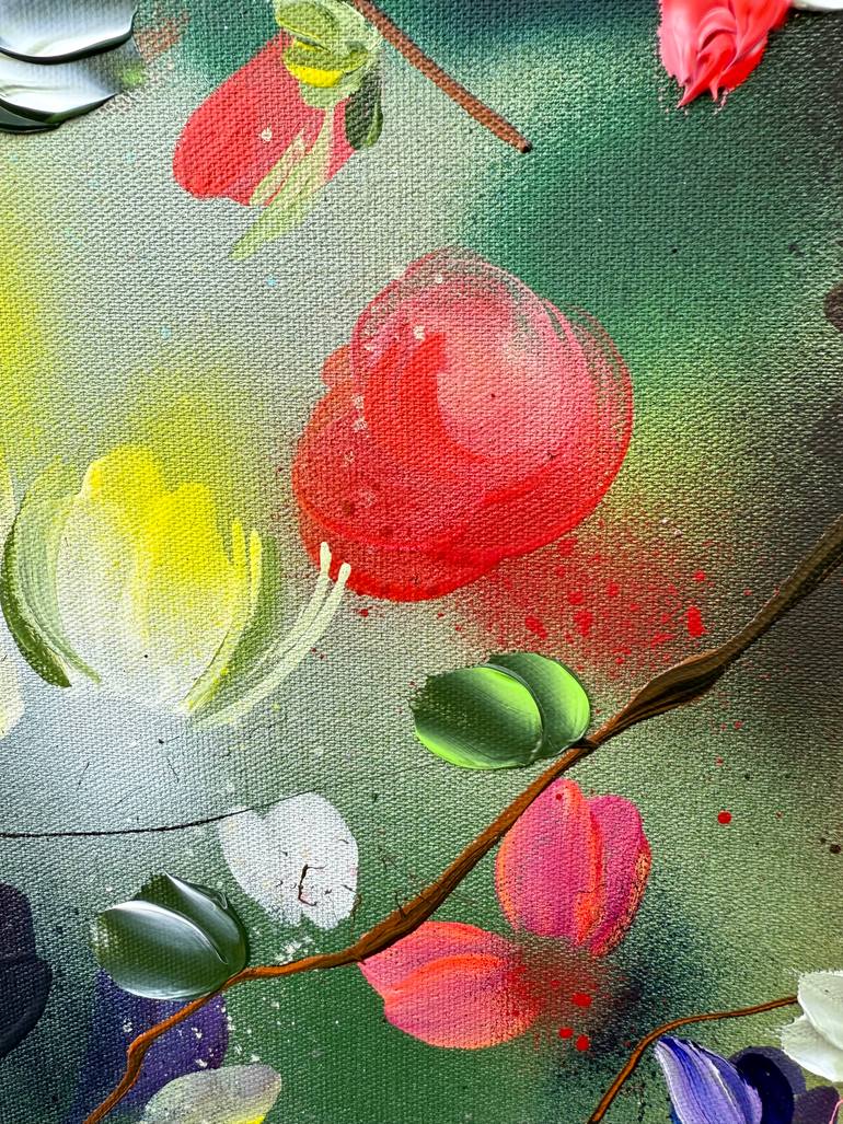 Original Abstract Floral Painting by Anastassia Skopp