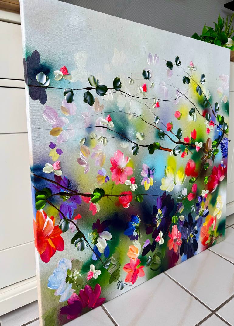 Original Abstract Floral Painting by Anastassia Skopp