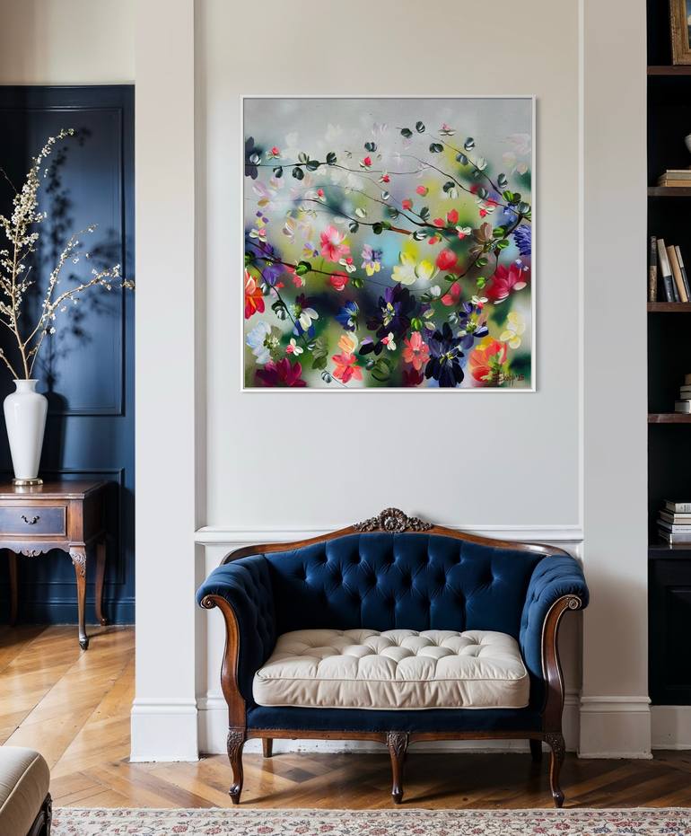 Original Abstract Floral Painting by Anastassia Skopp