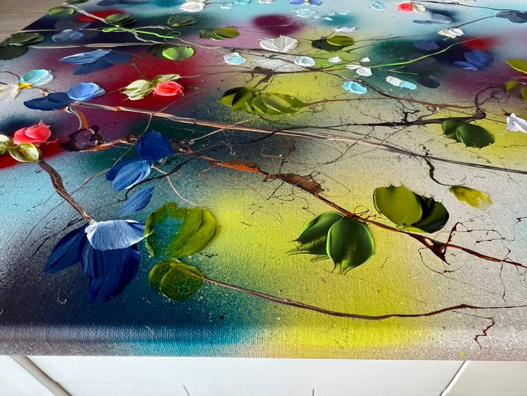 Original Abstract Floral Painting by Anastassia Skopp