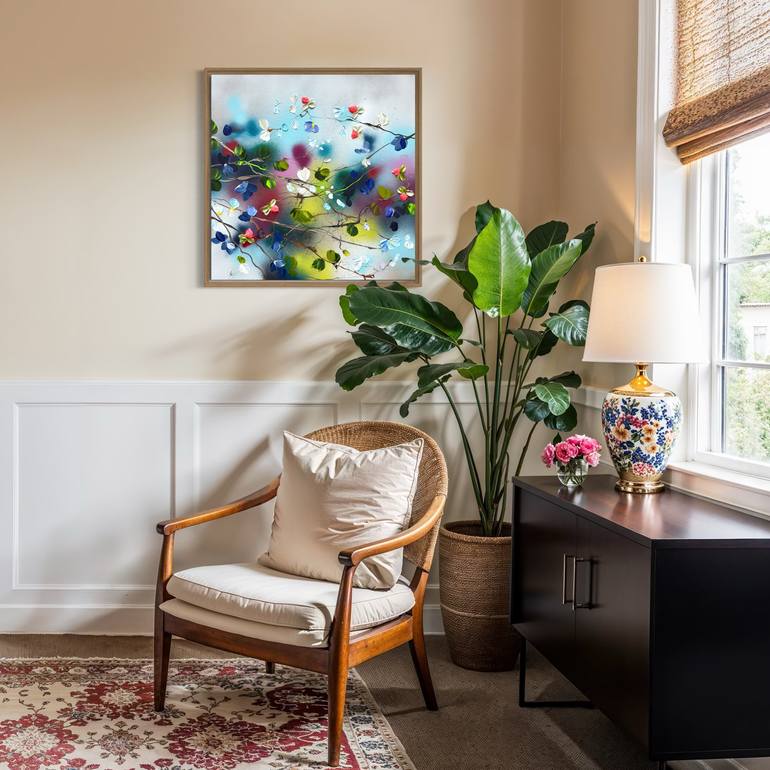 Original Abstract Floral Painting by Anastassia Skopp