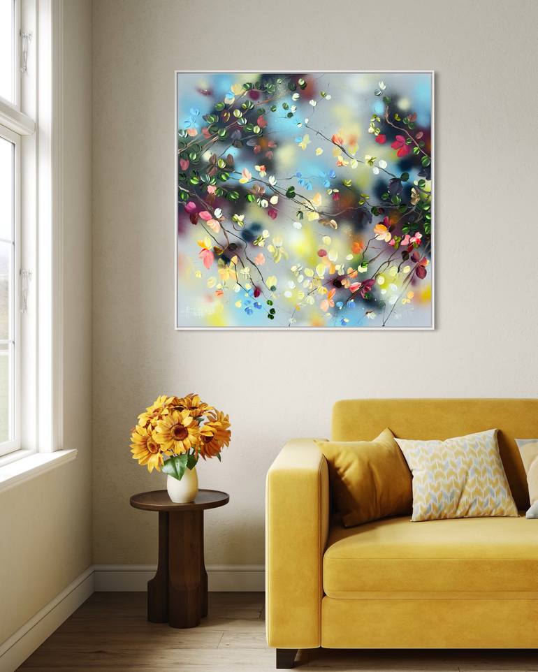 Original Abstract Floral Painting by Anastassia Skopp