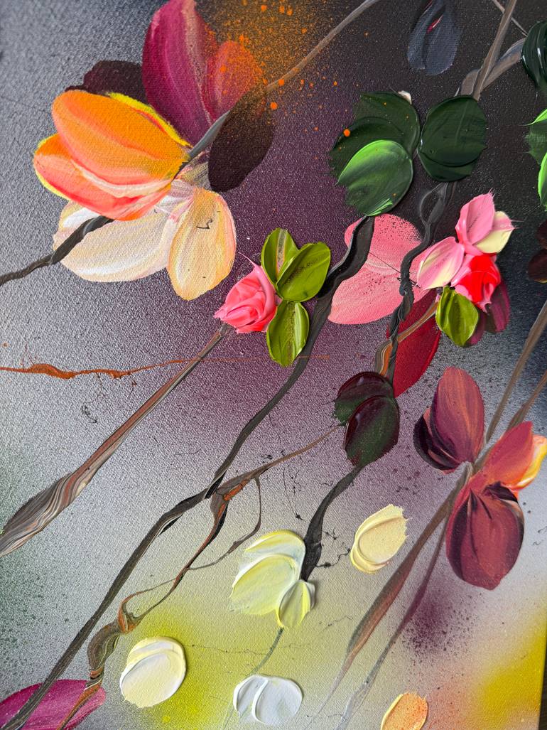 Original Abstract Floral Painting by Anastassia Skopp