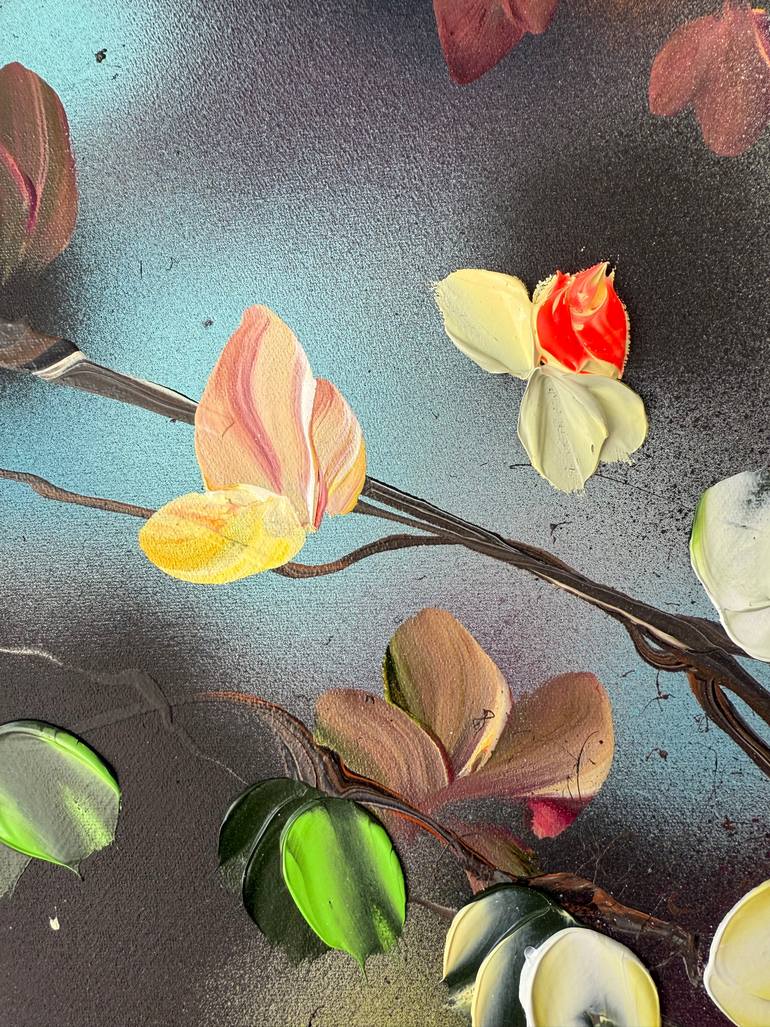 Original Abstract Floral Painting by Anastassia Skopp