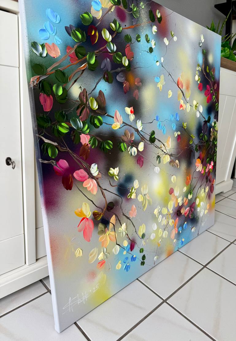 Original Abstract Floral Painting by Anastassia Skopp