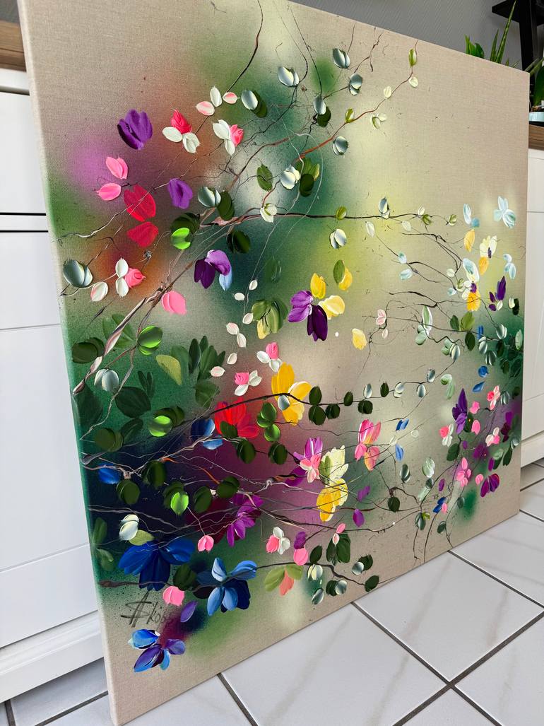 Original Abstract Floral Painting by Anastassia Skopp