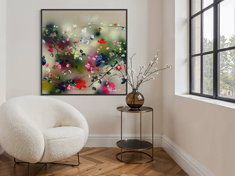Original Abstract Floral Painting by Anastassia Skopp