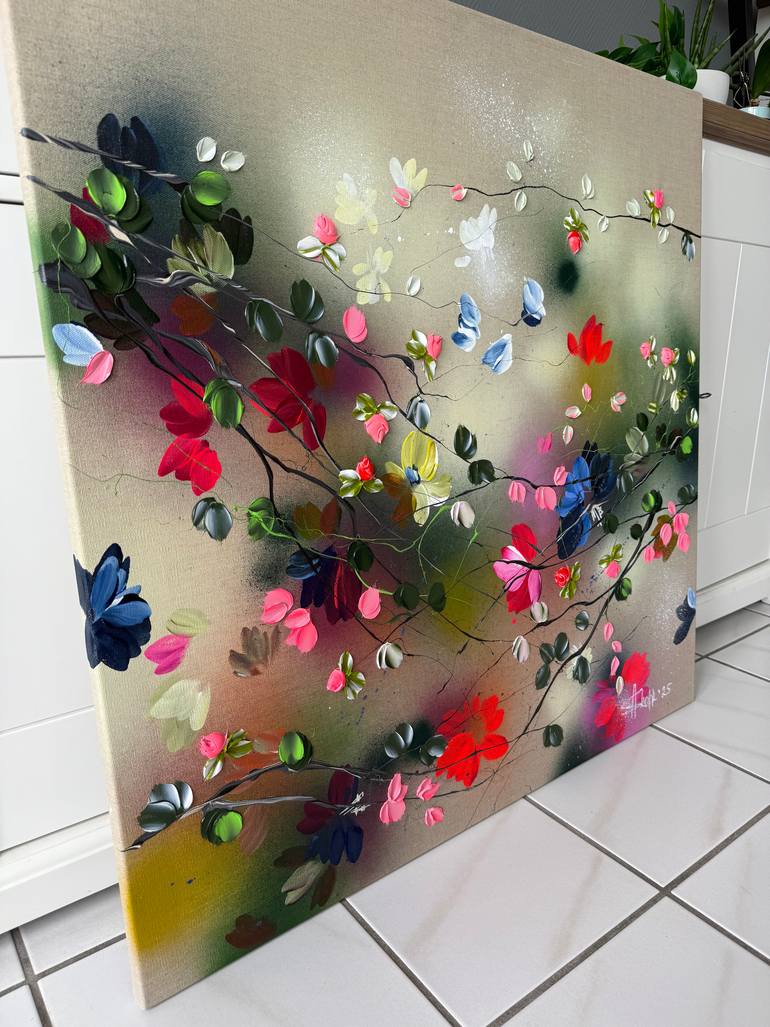 Original Abstract Floral Painting by Anastassia Skopp