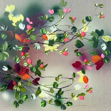 Original Abstract Floral Paintings by Anastassia Skopp