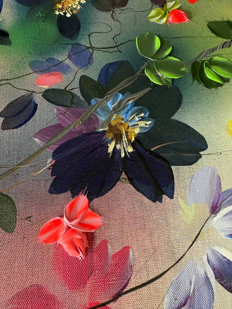 Original Abstract Floral Painting by Anastassia Skopp