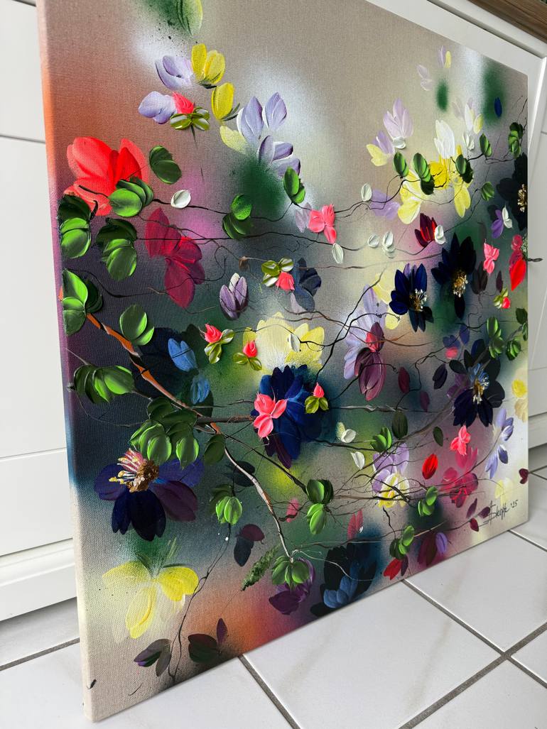 Original Abstract Floral Painting by Anastassia Skopp