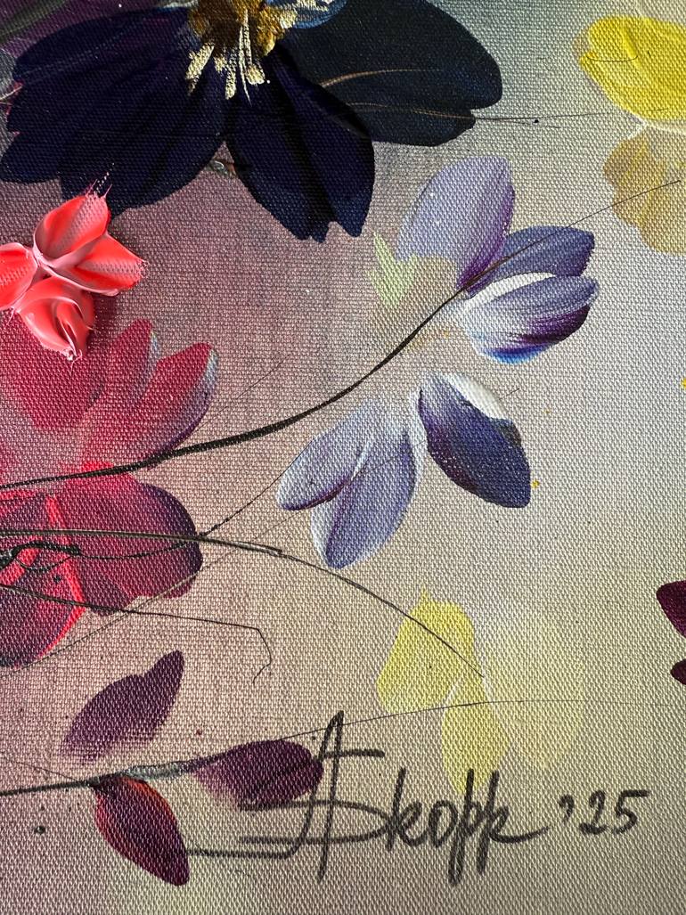 Original Abstract Floral Painting by Anastassia Skopp