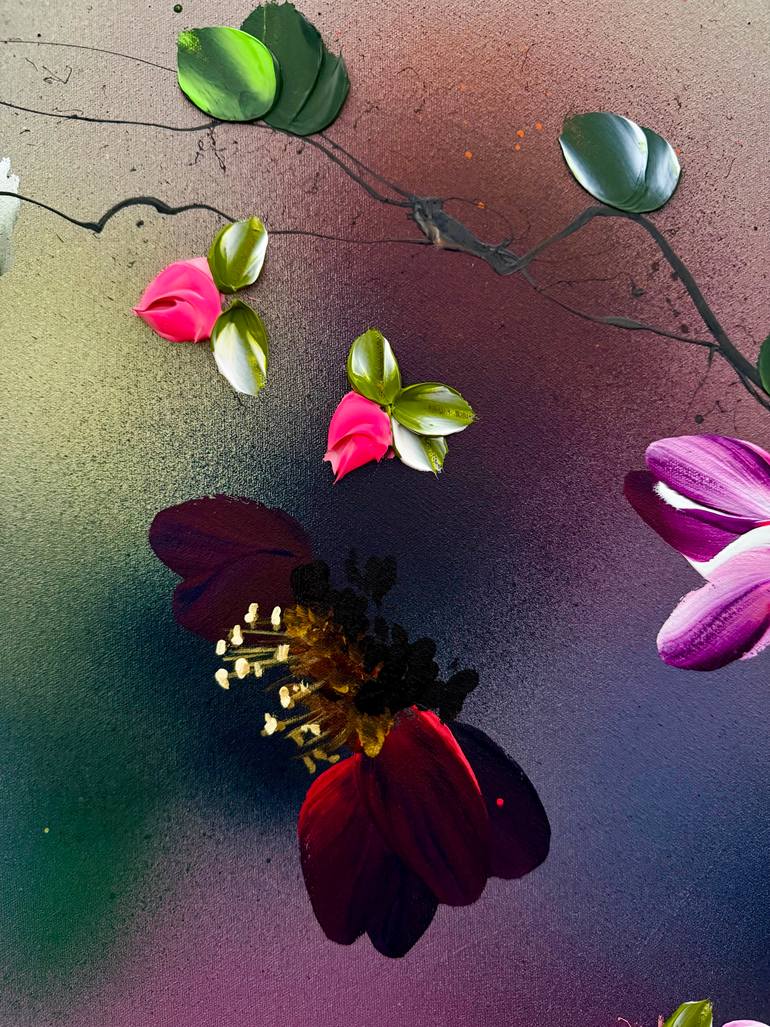 Original Abstract Garden Painting by Anastassia Skopp