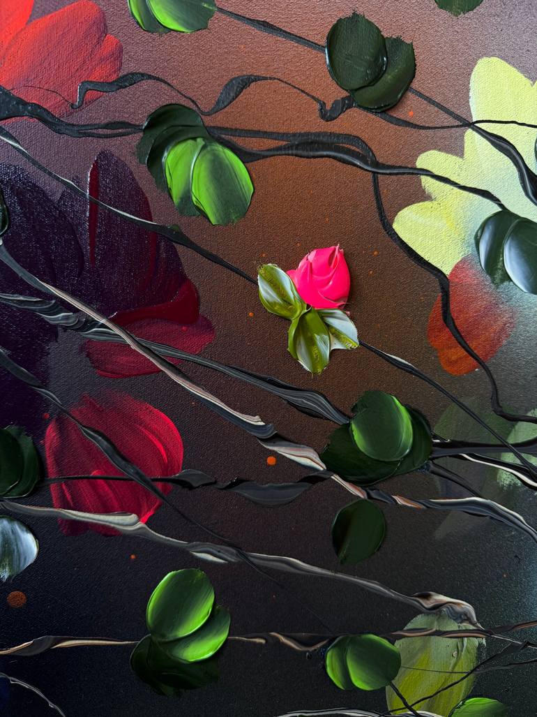 Original Abstract Garden Painting by Anastassia Skopp