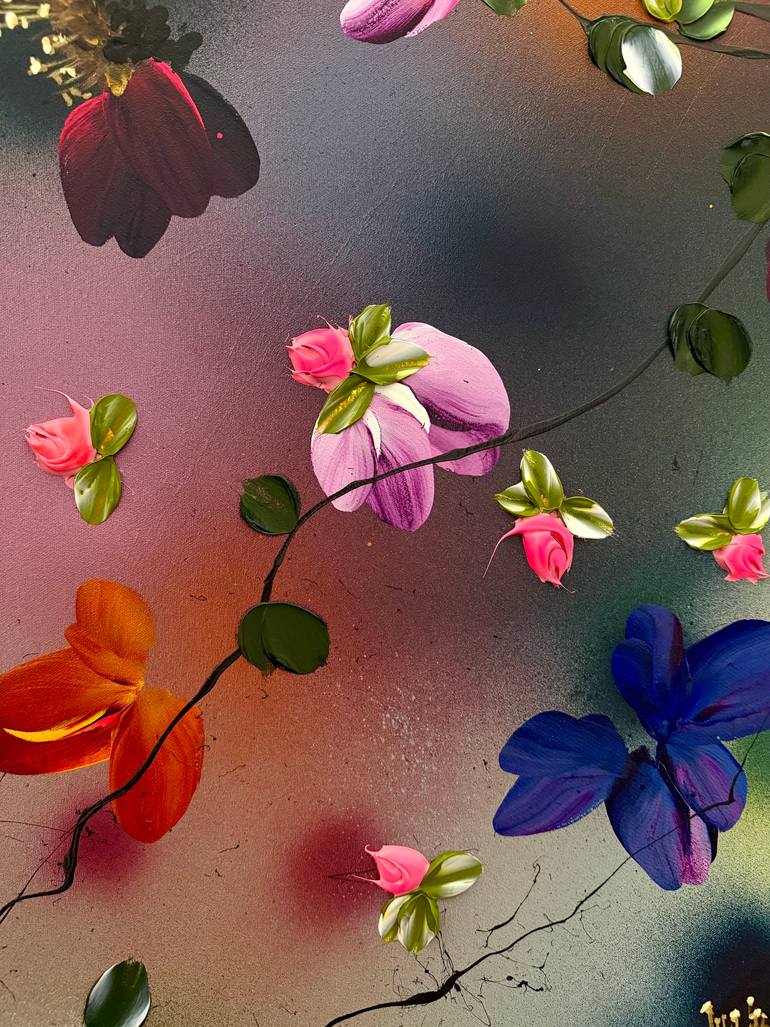 Original Abstract Garden Painting by Anastassia Skopp
