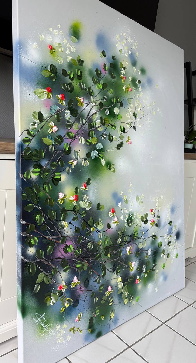 Original Abstract Garden Painting by Anastassia Skopp