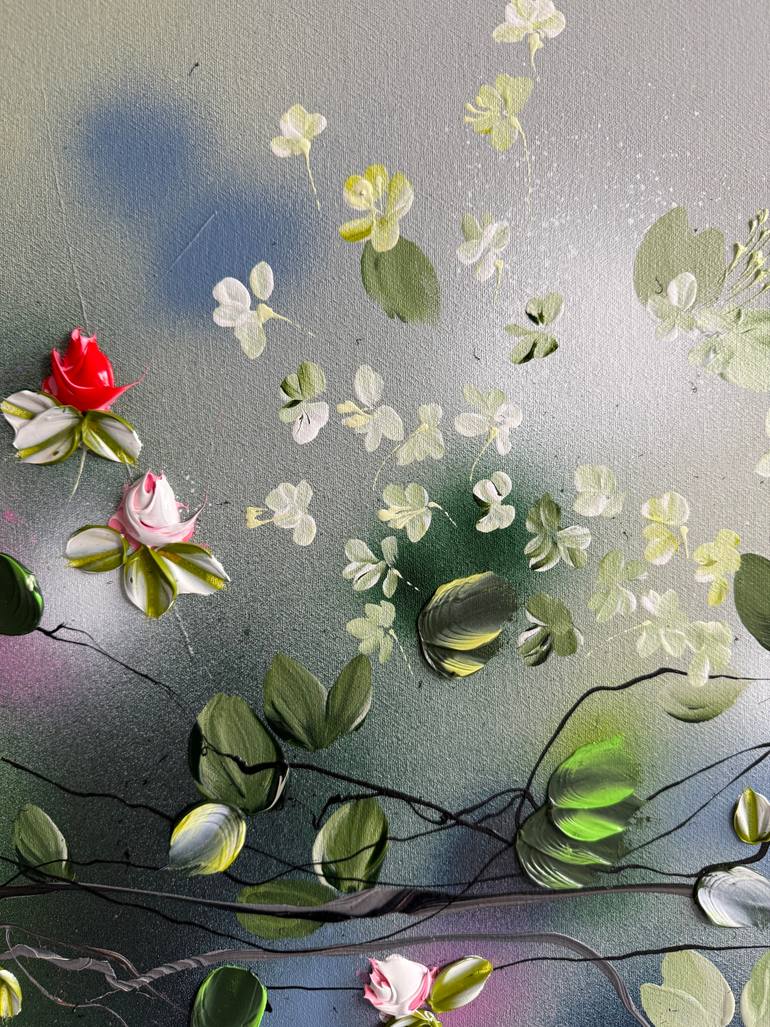 Original Abstract Garden Painting by Anastassia Skopp