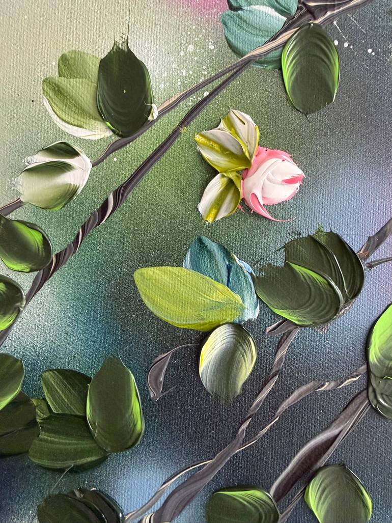 Original Abstract Garden Painting by Anastassia Skopp